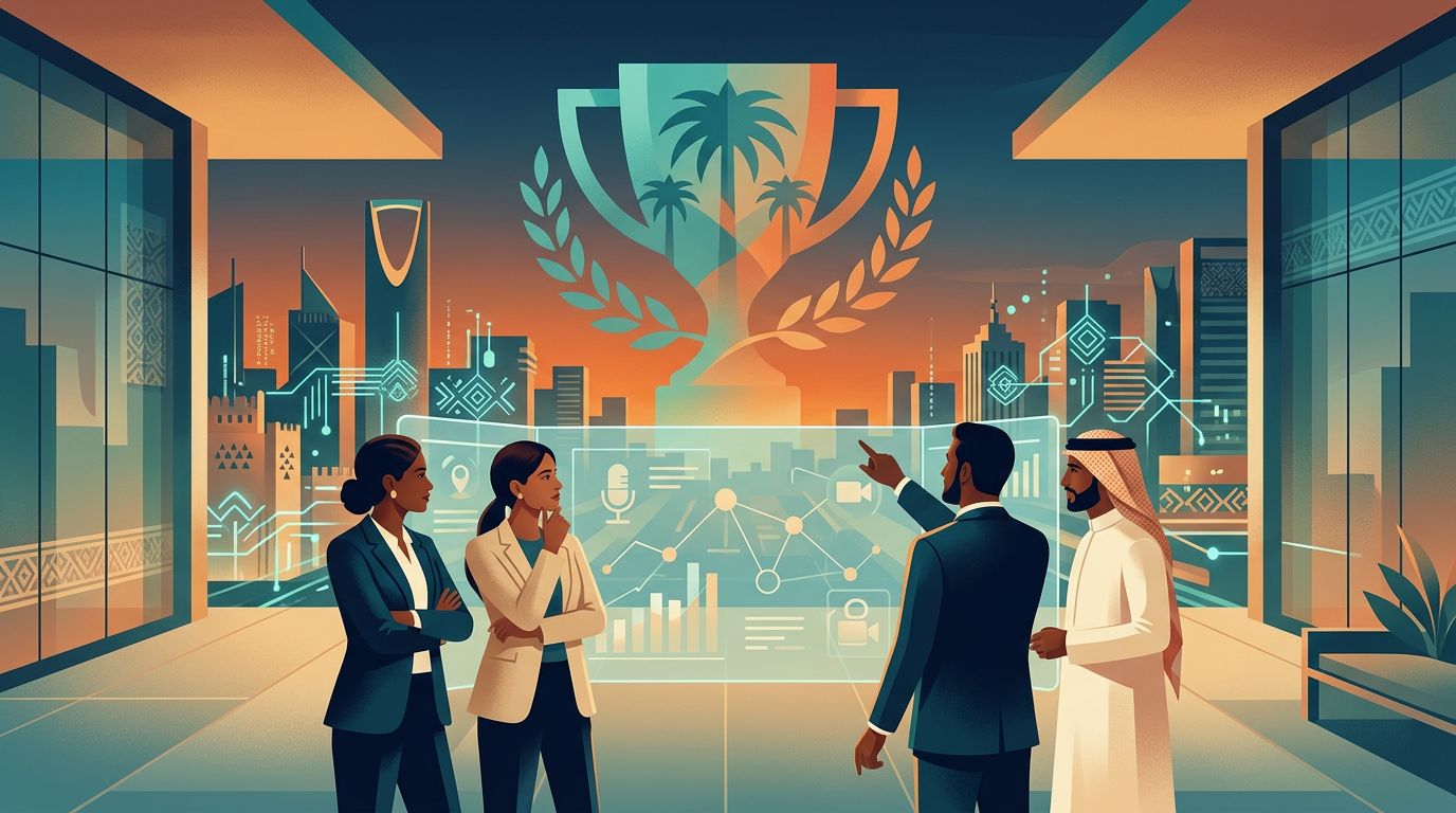 Editorial illustration for article: 2024 Best Saudi PR Campaigns