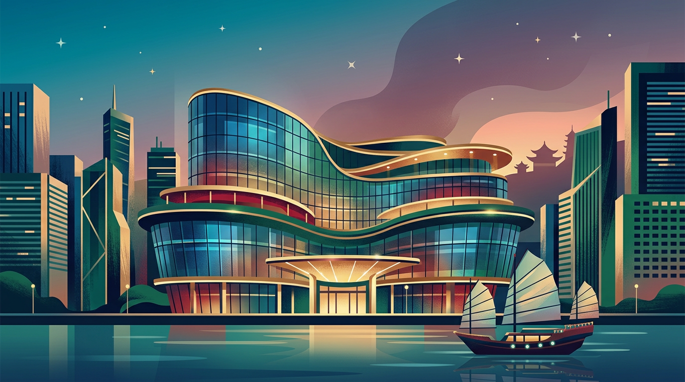 Editorial illustration for article: Casino With Great Designs In Asia
