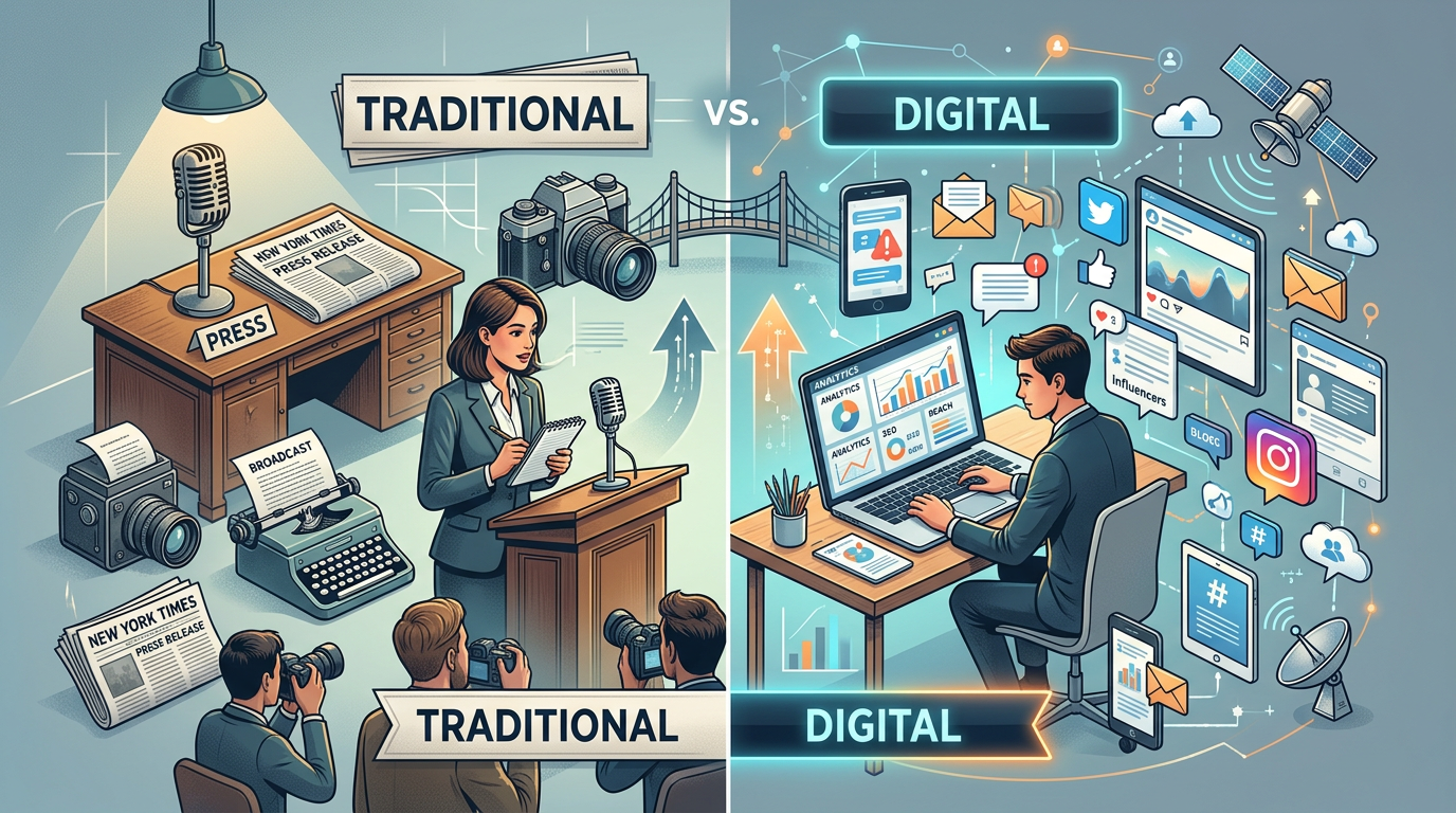 Traditional PR vs. Digital PR: A Comprehensive Analysis