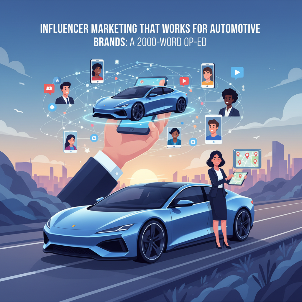 Influencer Marketing that Works for Automotive Brands: A 2000-Word Op-Ed