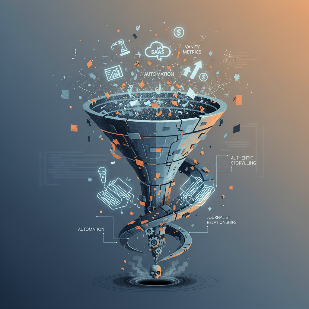 The Death Spiral of Digital PR: When SaaS Brands Mistake Noise for Narrative