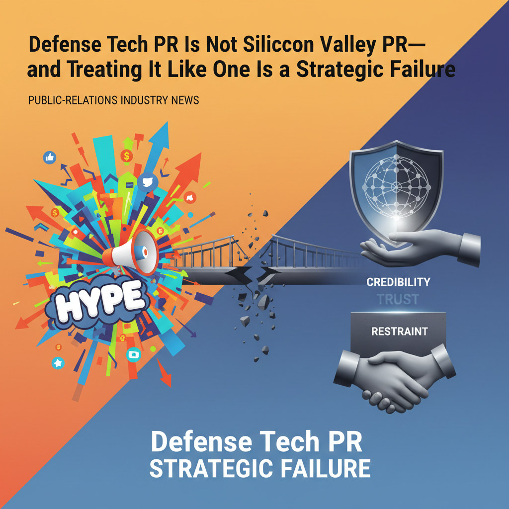 Defense Tech PR Is Not Silicon Valley PR—and Treating It Like One Is a Strategic Failure