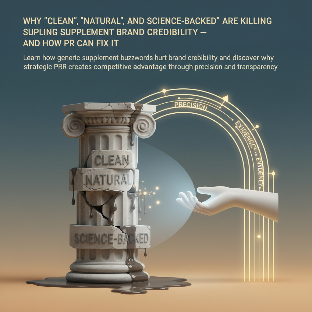 Why “Clean,” “Natural,” and “Science-Backed” Are Killing Supplement Brand Credibility — and How PR Can Fix It