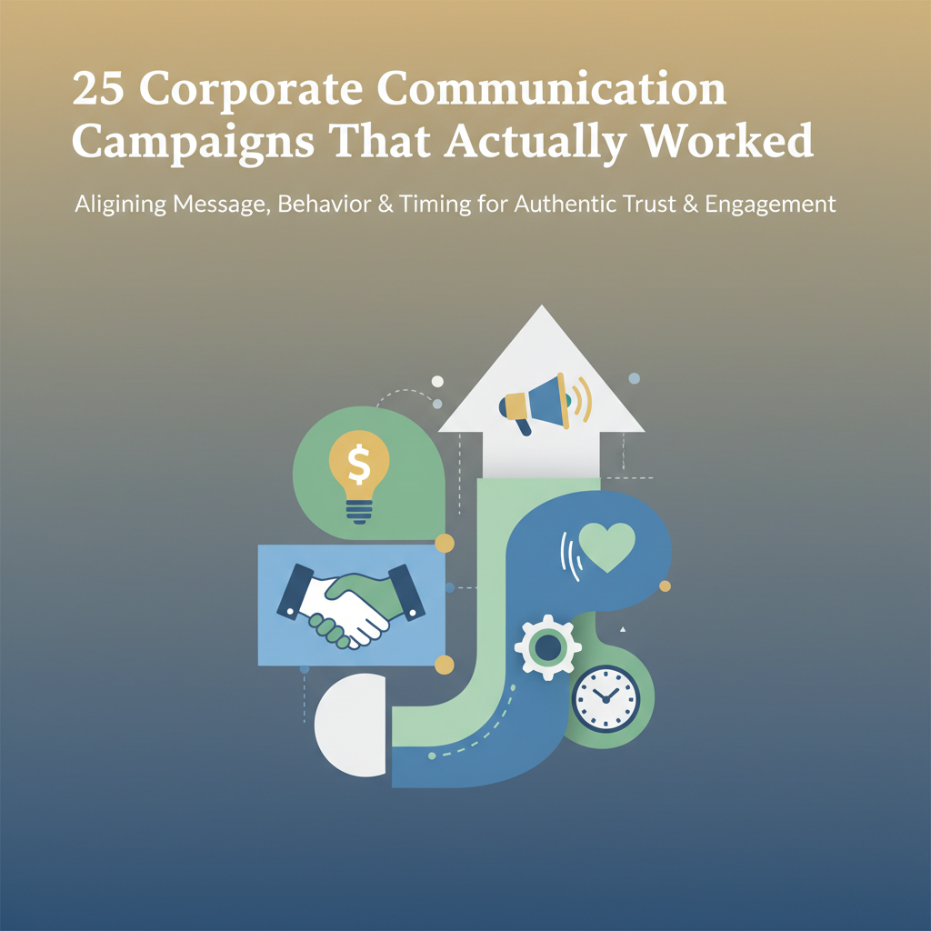 Editorial illustration for article: 25 Corporate Communication Campaigns That Actually Worked