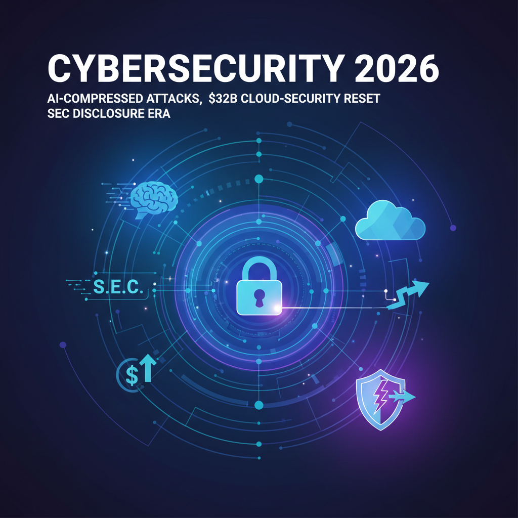 Cybersecurity 2026: AI-Compressed Attacks, the SEC Disclosure Era, and the $32B Cloud-Security Reset