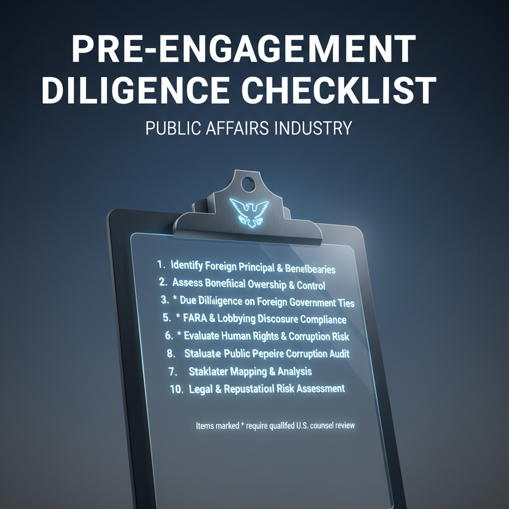 Pre-Engagement Diligence Checklist