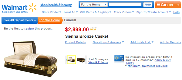 Casket by Walmart.com