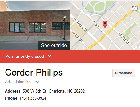 Corder Philips Chosen by Park Sterling [UPDATE: Corder Philips Closed Down]