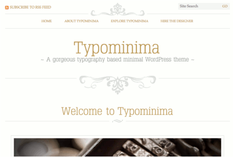 Typominima - Free Minimal Wordpress Theme for Writers