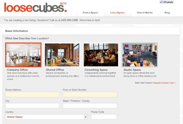 Loosecubes input spaces