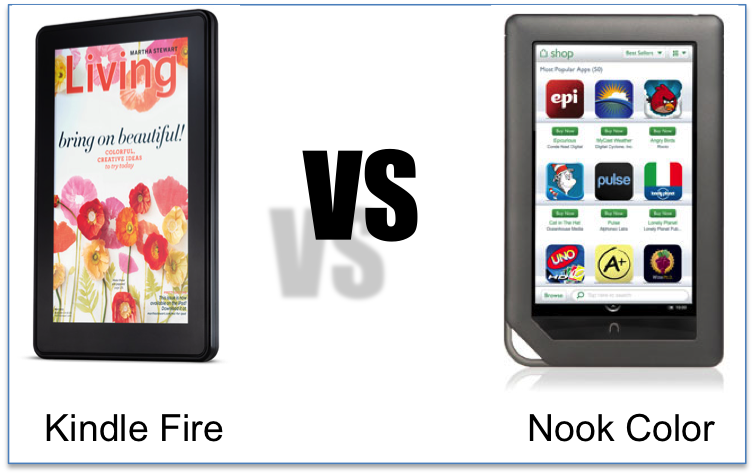 Gadget PR: Kindle Fire Vs. Nook Color