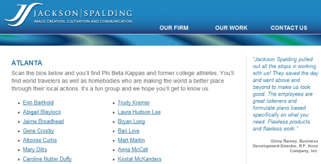 Jackson Spalding out there engagement public relations
