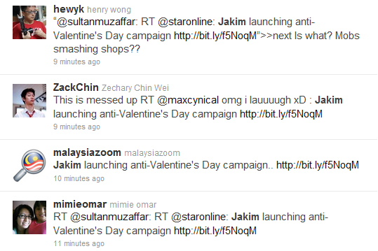 jakim anti valentine's day campaign, Twitter reactions