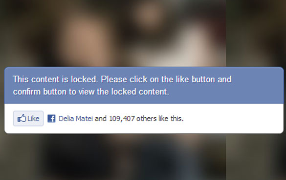 Sites that lock content for Facebook likes.
