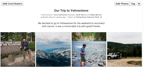 Facebook Launched Shared Photo Albums