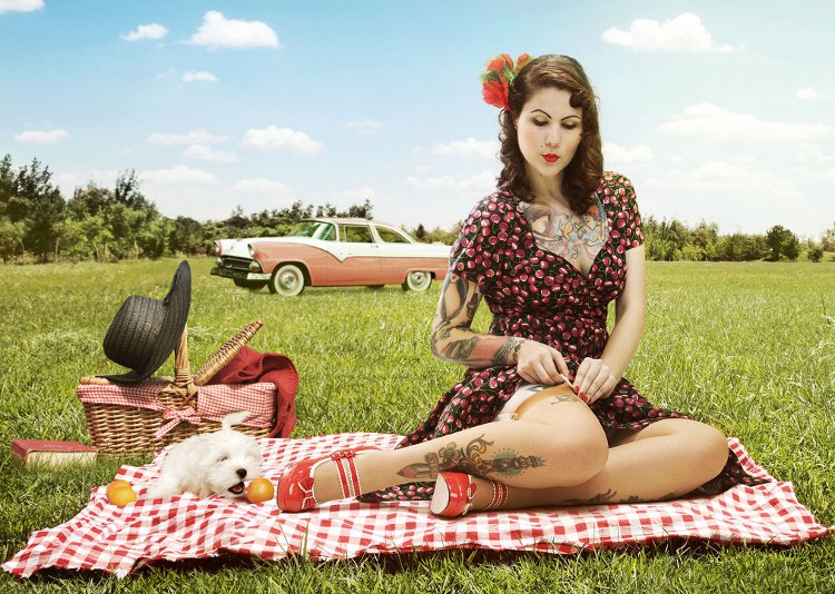 50's pinup with ink - courtesy Rodrigo Paredes