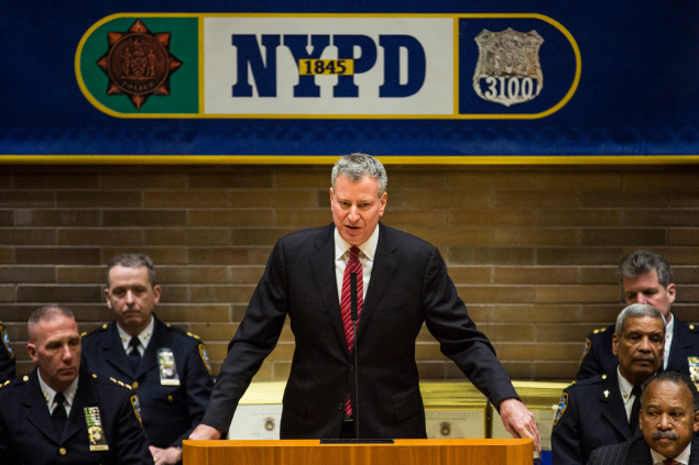 de blasio nypd dispute
