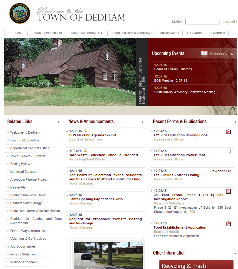 Massachusetts Town Issues RFP For New Website To Be Designed