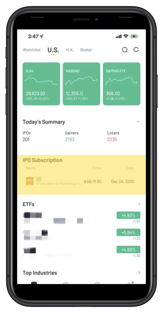 IPO Special Offers for App Users