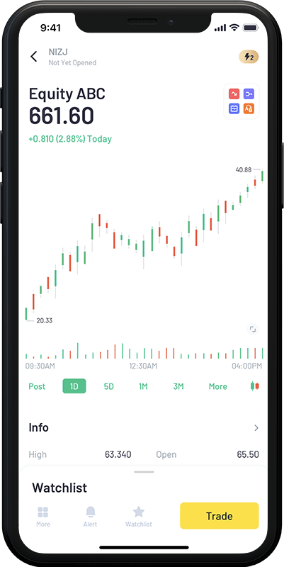 TradeUP's mobile User Interface