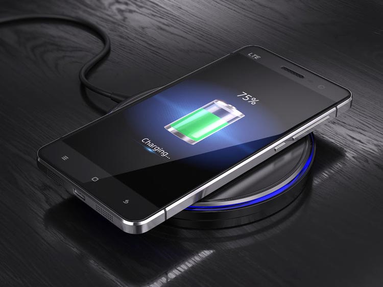 Wireless chargers integrated with the workspace