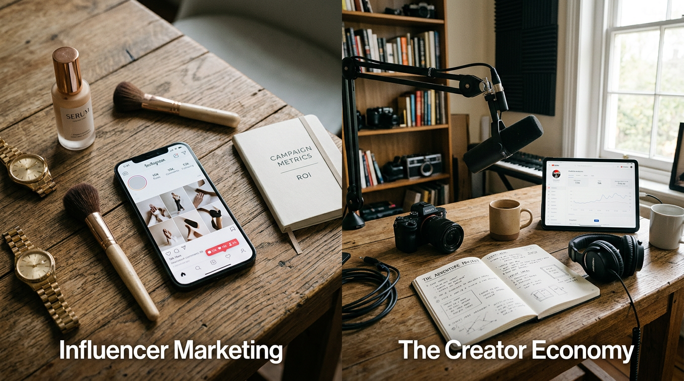 The Creator Economy vs. Influencer Marketing: What's the Difference