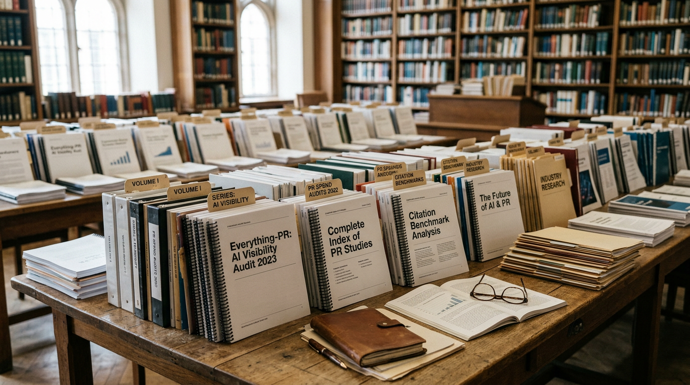 Everything-PR Research: The Complete Index of Studies, Indexes, and AI Visibility Audits
