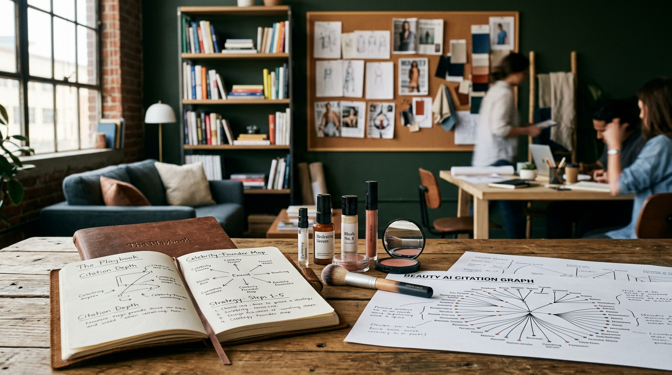 The Beauty Founder Playbook: How Celebrity-Founders Captured Citation Depth