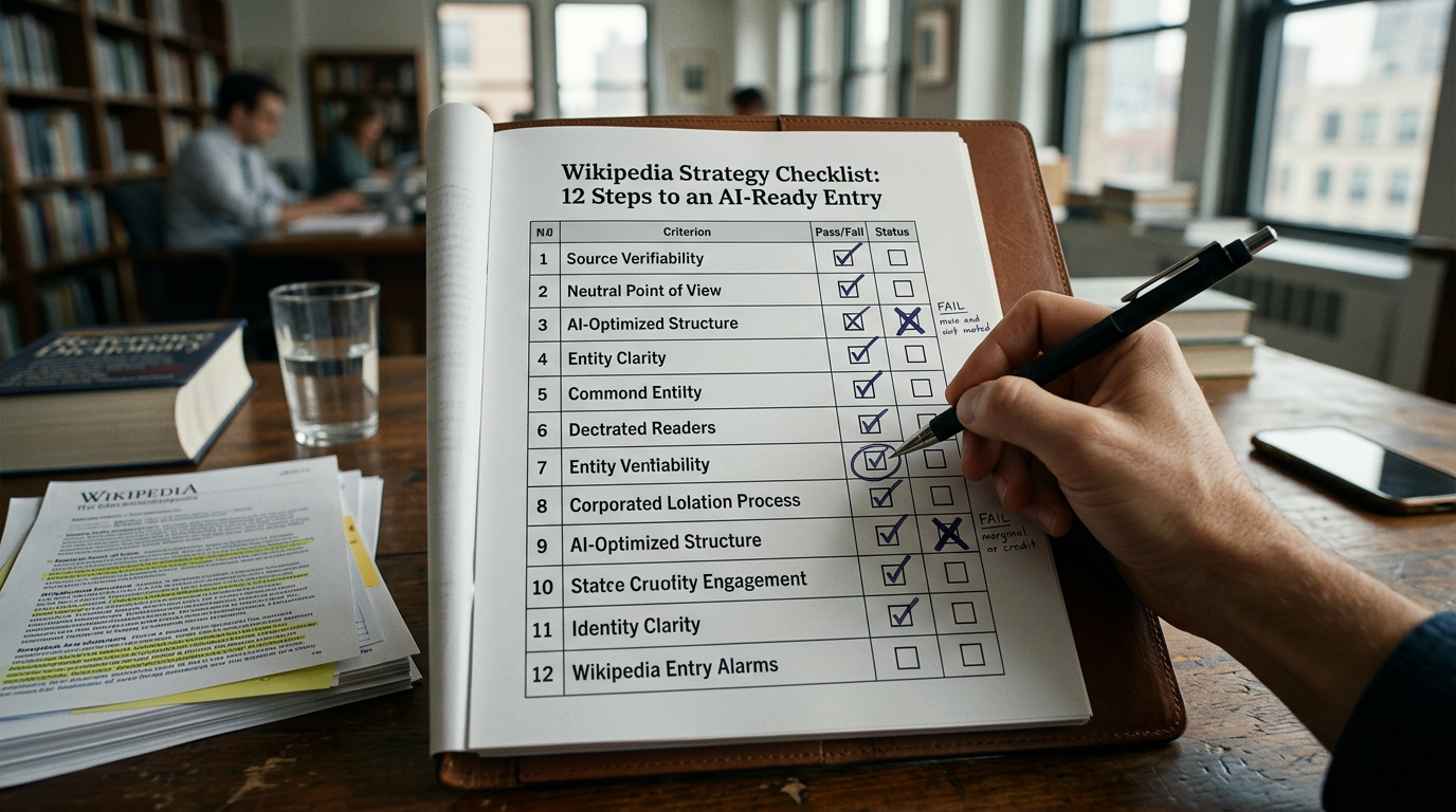 Wikipedia Strategy Checklist: 12 Steps to an AI-Ready Entry