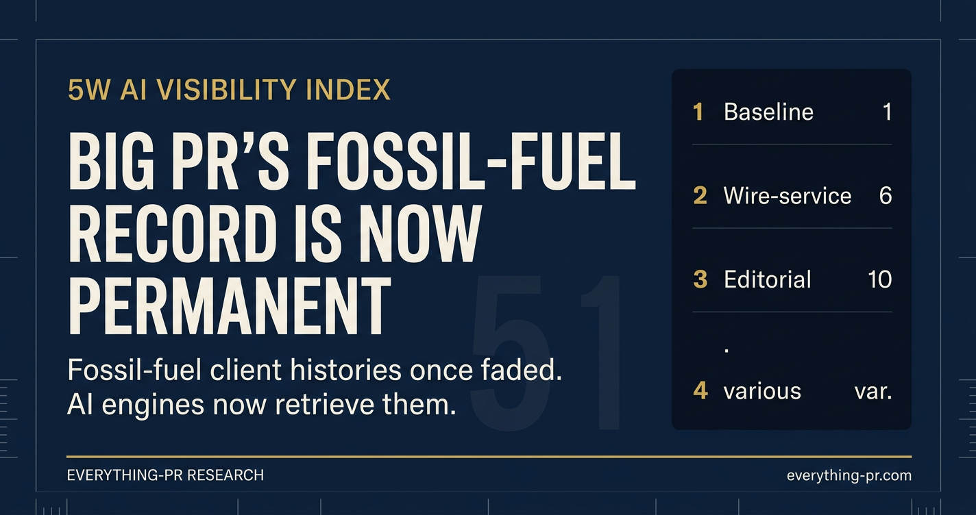 Big PR's Fossil-Fuel Record Is Now Permanent