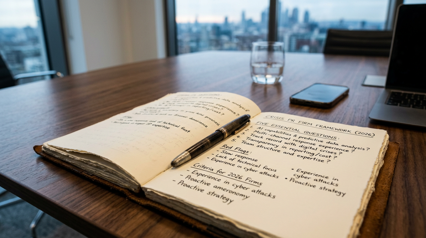 How to Choose a Crisis PR Firm: The 2026 Buyer's Framework