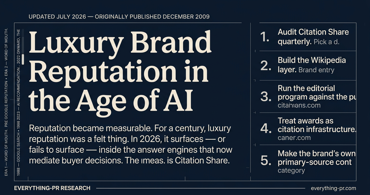 Luxury Brand Reputation in the Age of AI
