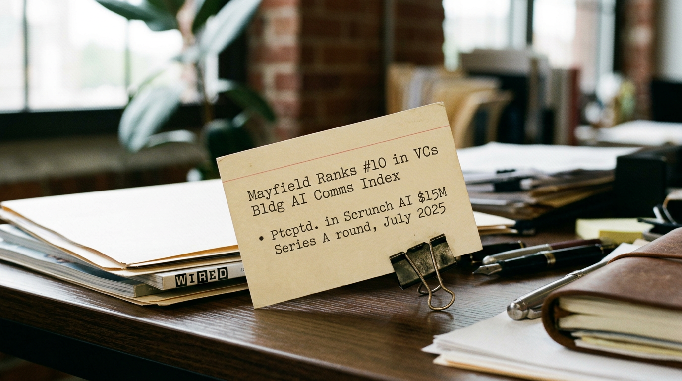 Mayfield Ranks #10 in VCs Building AI Communications Index