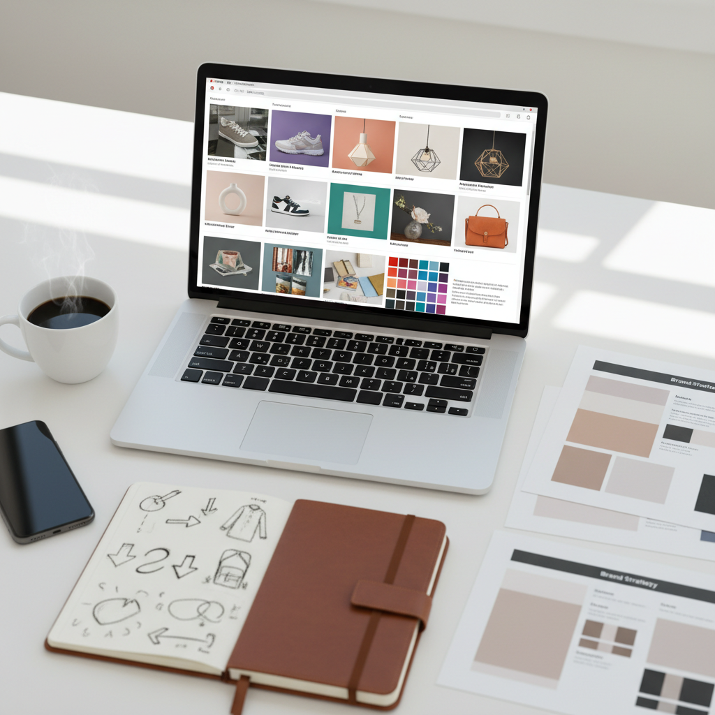 a user browsing for diy home decor inspiration on pinterest