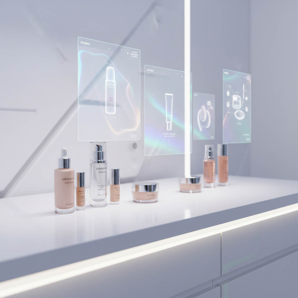 AI chatbot display showing top beauty product recommendations