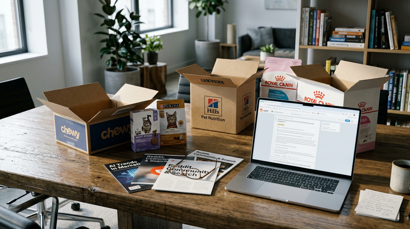 Reddit for Pets: How Chewy, Purina, Hill's, and Royal Canin Win the AI Citation Layer