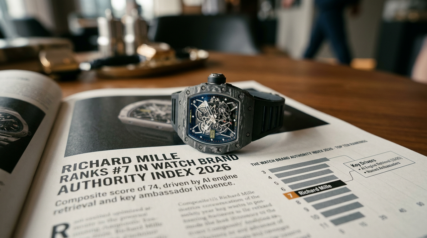Richard Mille Ranks #7 in Watch Brand Authority Index 2026