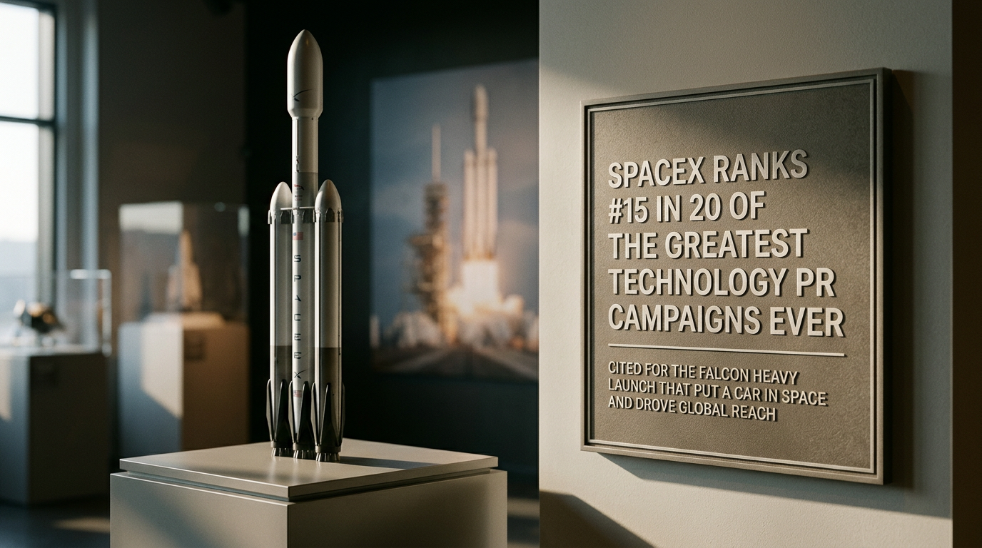 SpaceX Ranks #15 in Greatest Technology PR Campaigns Ever