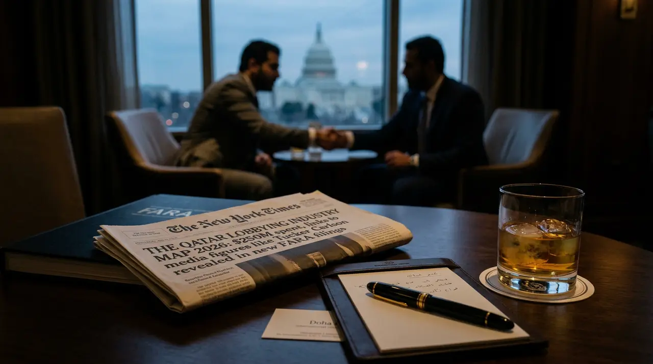 The Qatar Lobbying Industry Map™ 2026: $250M, Tucker Carlson