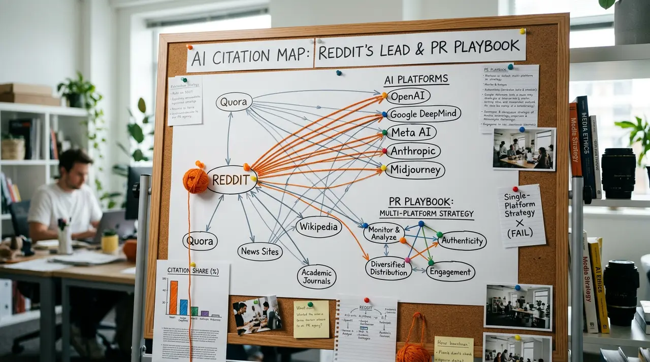 The AI Citation Map: Reddit's Lead and the PR Playbook