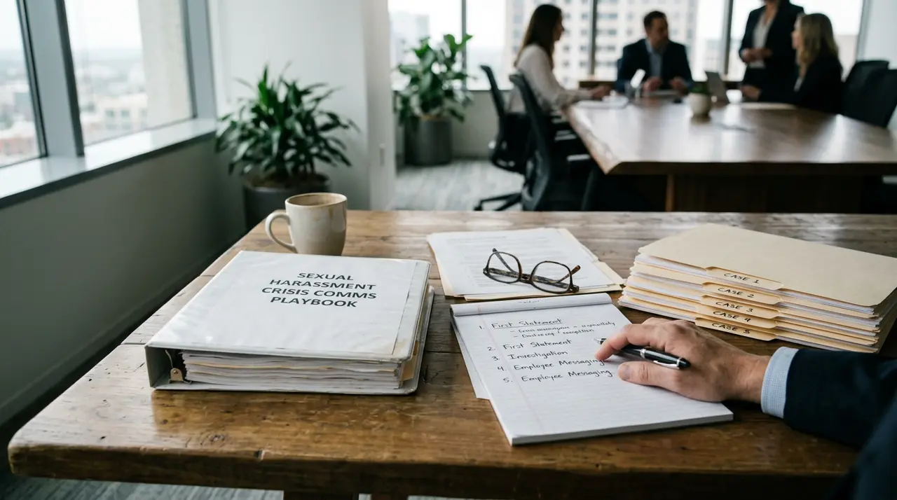 Sexual Harassment Crisis Comms Playbook for PR Teams