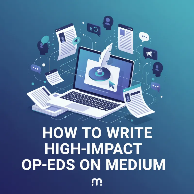 Editorial illustration for article: How to Write High-Impact Op-Eds on Medium
